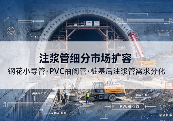 波密注浆管细分市场扩容，隧道钢花小导管、PVC 袖阀管、桩基后注浆管需求分化